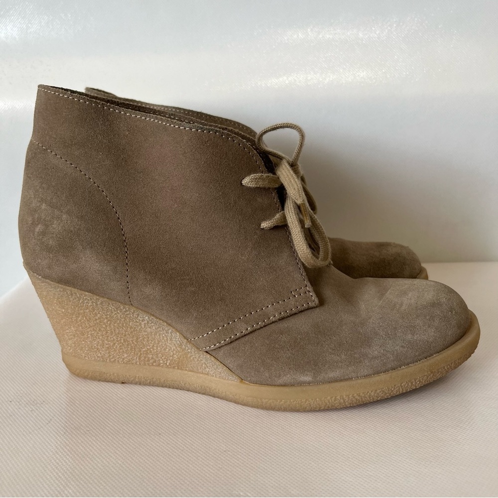 J. Crew Macalister Suede Wedge Ankle Booties Made in Italy